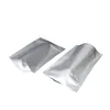 Aluminiumpåsar Vita Stand Up Zip Lock Puches Food Storage Lukt Bevis Väskor Bredd 10-16 cm tjocklek 120 mikron