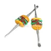 Rookaccessoires 4.8 "Hamburger Wax DAB Gereedschap Roken 7 typen roestvrijstalen dabbergereedschap voor wassen droog kruidenverdamper tabak banger nagels