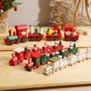 Juldekorationer trä tåg glad för hem xmas navidad noel gåvor prydnad lyckligt år 2023 220926