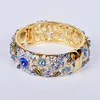 Braccialetto Bracciale cloisonne 18KGP Gioielli da donna A doppia faccia Cristallo Cerchio completo Regalo Per 1 pz