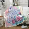 Blankets Flying Butterflies Sherpa Blanket For Beds Aminal Plush Throw Kids Adults Bedding