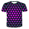 T-shirt da uomo Maschile Mango Sottile Fit Top Geometrico Uomo 3d Modello tridimensionale T-shirt digitale Stampe Vedrà T-shir