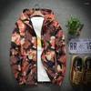 Herrjackor 2022 Spring Autumn Young Men Windbreaker Hooded Jacket Slim Thin Clothing Toppkvalitet Vattentät plus storlek