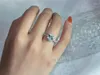 Cluster ringen handgemaakte kroonbelofte ring zilveren kleur cz stenen feest trouwring voor dames bruids engagement sieraden