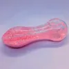 Nieuwste roze sterren pijpen vloeistof vriesbare pyrex dik glas roken handpijp draagbare handgemaakte droog kruid tabakolie -stoffen filter bong handbuis dhl