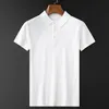 Herrpolos premium personlig Jacquard Waffle Sticked Polo Men's Short Sleeve Summer Luxury Breattable T-shirt Korean Fashion Top 220924