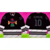 Gla MitNess 10 SUPRE Hockey Jersey Pullover real Full embroidery SUPR Jerseys Black White High Quality