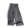 Meisjes met wijdbenige jeans lente en herfstkinderen verliezen rechte zachte denim broek mollige kind hoge taille jeans 20220926 e3