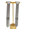 Designer￶rh￤ngen Triangel Fashion Dingle Diamonds Earring Womens Black Long Earring Letter Stud Earring Designers Luxury Jewelry 2209263d