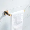 Handdoekrekken Gepolijste Gouden badkamer hardware set roestvrijstalen gewaad haak balk toiletrol papier houder ring accessoires 220924