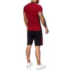 Summer New Mens Set casual maschio Sports tracce di moda Mashion Patchwork Shorts Shorts Two pezzi Outfit Slimt Fit Ropa de Hombre