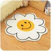 Carpet Flower Rug for Living Room Nordic Smiley Bedroom Bedside Area Plush Floor Mat Home Decor Nonslip Bath 220922