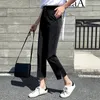 Women's Pants s TingYiLi Korean Style Summer Women Suit High Waist Beige Black With Slit Elegant Ladies Girls Casual 220922