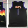 バスケットボール2022 New 75th City Basketball Devin 1 Booker Jerseys 3 Chris 22 Deandre Paul Ayton Red Black White Jersey for Man S-XXL