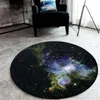 Mattor 3D Galaxy Star Space Carpet Flanell Boy Play Round Stolmattor Heminredning Bedside Area Rugs Non-Slip Mattor för vardagsrum