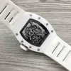 SuperClone Luxury Mens Mechanics Watch Richa Milles Mechanical Watch RM055シリーズワインバレルrセラミックホローラミナステープトレンドNB2K