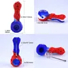 Colorful Honeycomb Style Tobacco Pipe With Glass Bowl New Silicone Bong Filter Hand Smoking Pipes Tobaccos Pipe Cigar Hookah