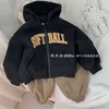 Pullover Abbigliamento per bambini Giacca con stampa di lettere Maglione con cappuccio per ragazzi e ragazze Felpa con cappuccio streetwear carino Felpa con cappuccio vintage 220924