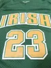 Maglia irlandese da basket #St Vincent Mary High School, tutte cucite, bianche, verdi, gialle, taglia S-XXL