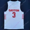 Mitch 2020 New NCAA Dayton Flyers Jerseys 3 Landers Basketerball College College White Size Men Youth Adult All Sitched