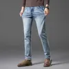 Jeans da uomo classici casual antifurto tasca con cerniera moda pantaloni denim giovanili streetwear pantaloni elasticizzati slim maschili 220923