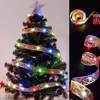 Weihnachtsdekorationen, Band, Lichterkette, Weihnachtsdekoration, Weihnachtsbaumschmuck für Zuhause, Schleifen, Lichterketten, Navidad, Geburtsjahr 2023, 220926