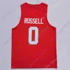 Митч 2020 Новый NCAA штат Огайо Штат Бакей -Эйки 0 Рассел Колледж Баскетбол Джерси белый красный