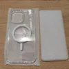 iPhone 15の透明な磁気マグサフィングケースプラス14 13 12 11 Pro Max Thin Shockproof Protective Case Magnet Wireless Charger Slim High透明カバー