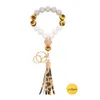 Siliconen Bead Bracelet Vrouwelijke Tassel Key Chain Party Favor hanger armbanden Rubberpolspolstand Fashion Pols Holder Ring Sieraden RRB15789