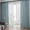 Curtain 2022 Modern Nordic Pastoral Style Fashionable Full Shading Linen Simple Design Solid Color Living Room Thicken