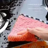 Kitchen Dish Towels Cloth Easy Washing Rag Non stick Oil Thickened Table Cleaning Absorbent Scouring Pad 220926