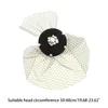 Headpieces Women Novely Crystal Derby Hat Mesh Fascinator Hårklipp Vintage Pillbox Tea Party Cocktail Headpiece