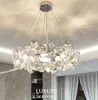 Nowoczesne wysokiej klasy atmosferyczne okrągłe kryształowy żyrandol LED Lampa wisząca Lampa życiowa jadalnia romantyczna sypialnia wisząca światło