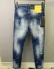 Heren vernietigd Skaker Jeans Blue Washed Denim /broek /bodems slanke pasvorm coole kerel causal vernietig jeans