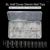 False Nails 550st Natural Transparent Nail Art Tips French Coffin Polish Manicure Acrylic UV Gel Fake