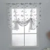 Curtain Roman Blinds Embroidered Kitchen Curtains Tulle Leaf Suitable For Kitchens Bedrooms And Pubs