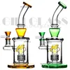 10 pollici Matrix Perc Glass Bong Acqua narghilè Tubi Dab Rig Bruciatore a nafta con ciotola e chiodo al quarzo Accessori per fumatori