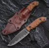 NOUVEAU H9202 HAUT END SURVIAL SERGLET couteau A2 Drop Point Blade Full Tang Linen Handle de p￪che ext￩rieure Chasse Fixe Couteaux de lame avec Kydex