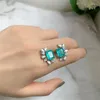 Kolczyki stadnorskie luksus 925 srebrny srebrny paraiba Tourmaline topaz ruby ​​laboratoryjne koktajl ślubny Diamond Prezent biżuterii dla kobiet4974719