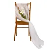 Sashes Rom￢ntico Cadeira de casamento de jardim Rom￢ntico Back Sashes Decora￧￣o de banquetes Anivers￡rio de Natal Cadeira de casamento formal Sashes RRB15799