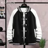 Męskie kurtki przylotowe płaszcz Spring Autumn Boy Baseball Jacket Fashion Wygodne patchwork Streetwear Men Rozmiar M-5xl 220924