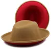 Basker vinter dam bicolor ull filt bowler hattar för män kvinnor mode party formell fedora kostym magiker hat gorras para mujer