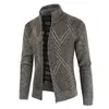 Herrtröjor Autumn Winter Jacket Rockar Solid Slim Fit Thick Fleece Casual Stand Collar Zip 220923
