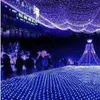 Strings Outdoor 120 LED String Licht Multi -kleuren Waterdichte visnet Mesh Vakantiedecoratie voor bruiloftsfeestje