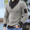 メンズセーター韓国ファッション秋のカジュアルヴィンテージスタイルのセーターウールタートルネック特大冬の温かい綿プルオーバー220922