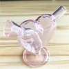 Protbale 3inches Smoking Accessories Pink Heart Joint Head Glass Water Bong Oils Hookahs Mini Smoking Pipe Bubbler 3 Inch Dabber