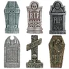 Decorazioni natalizie 5PCS6pcs Halloween Tombstone Realistico e riutilizzabile Haunted House Yard Accessori stile rom 220922