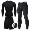 Men039s TShirts 23-teilige Sets Boxanzug Rashguard Herren-Set MMA-Kompressionskleidung Herren Langarm-T-Shirt Leggings Trainingsanzug 2194273