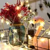 Cordes 10/20/40/50 LED étoiles guirlandes lumineuses guirlandes scintillantes à piles lampe de noël fête de vacances décoration de mariage fée