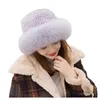 Berets aulande2022 Zuid -Koreaanse vrouwen winter bont nerts geweven hoed haar zonnebakken casual mode jokiness prinses vrouw